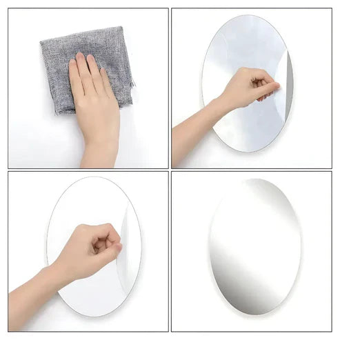 Combo of Oval Shape & Square Shape Mirror (Pack of 2)