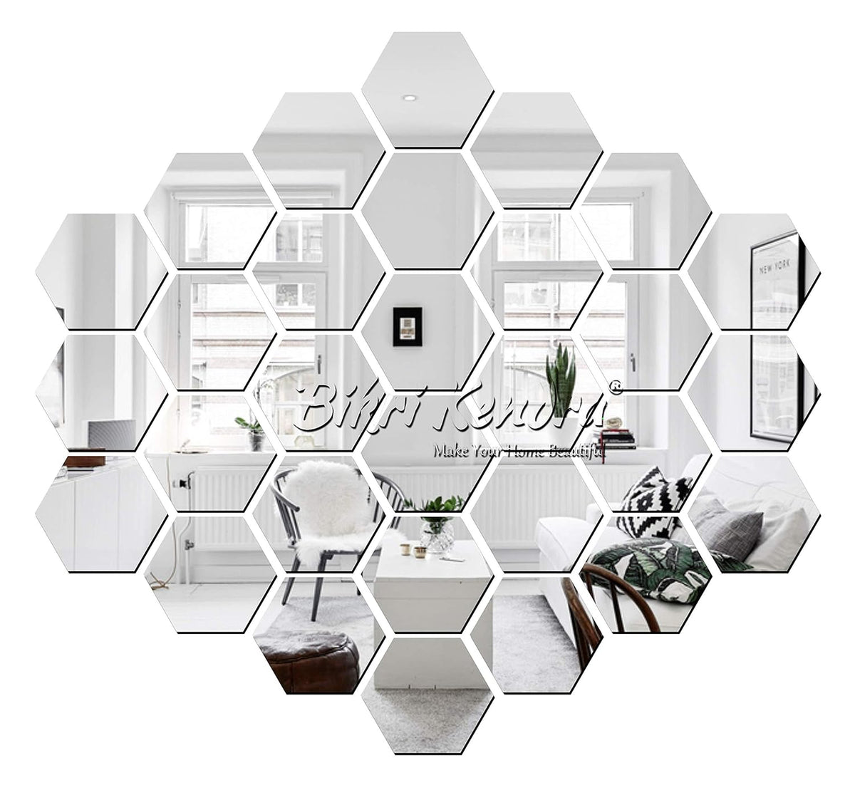 Hexagonal Acrylic Wall Stickers™