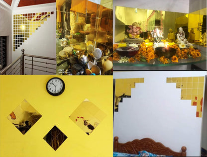 GoldSquare™ Mirror Decore (Pack of 28pcs)